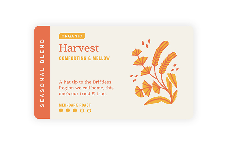 Wonderstate Coffee seasonal label 