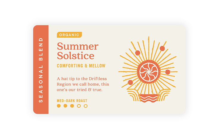 Wonderstate Coffee seasonal label 