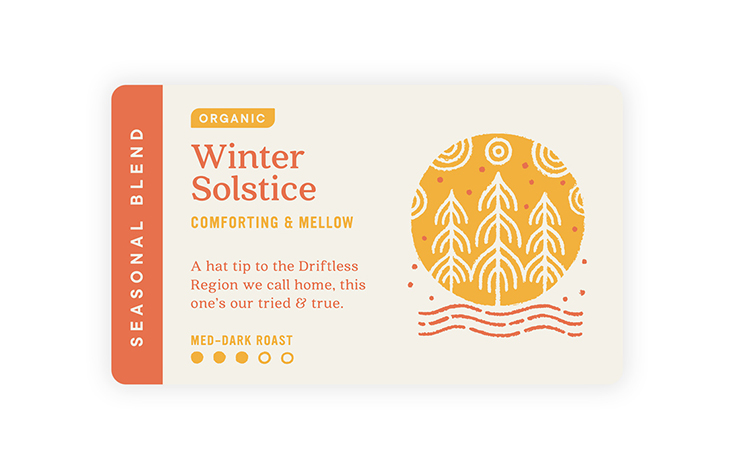 Wonderstate Coffee seasonal label 