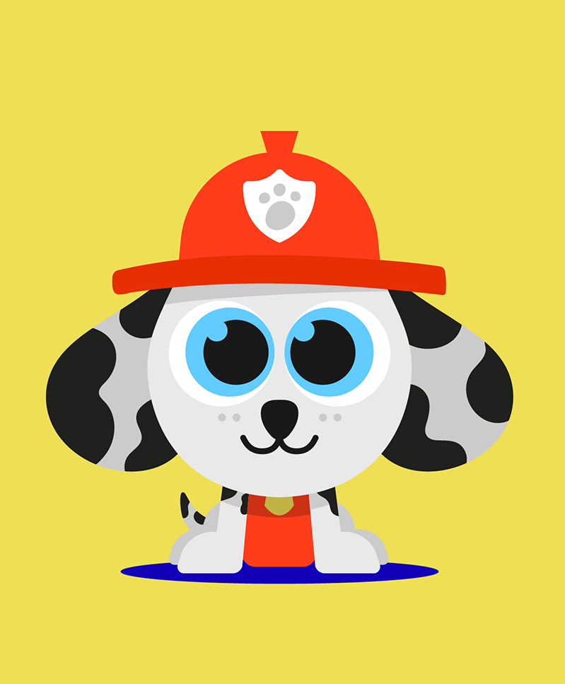 nick Jr. puppy Marshall illustration