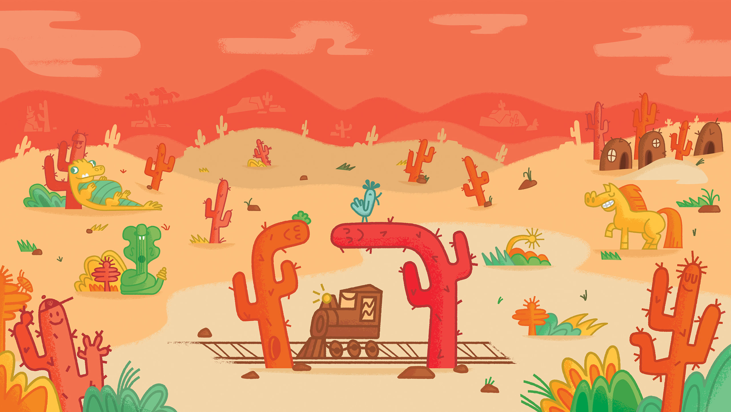 OMSI animationland background: prickle desert