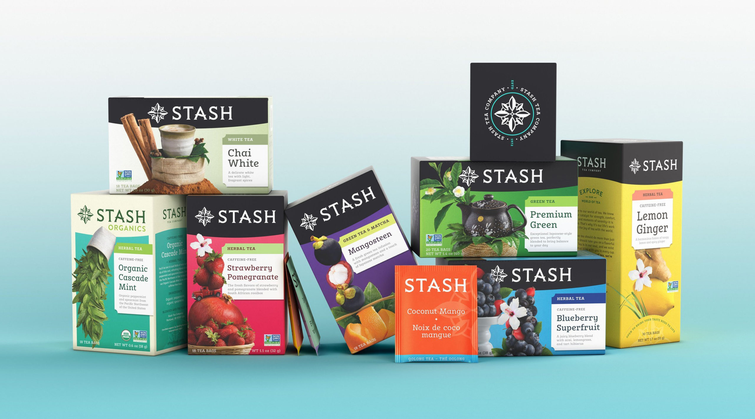 Jolby - Stash Tea Rebrand and Packaging Design