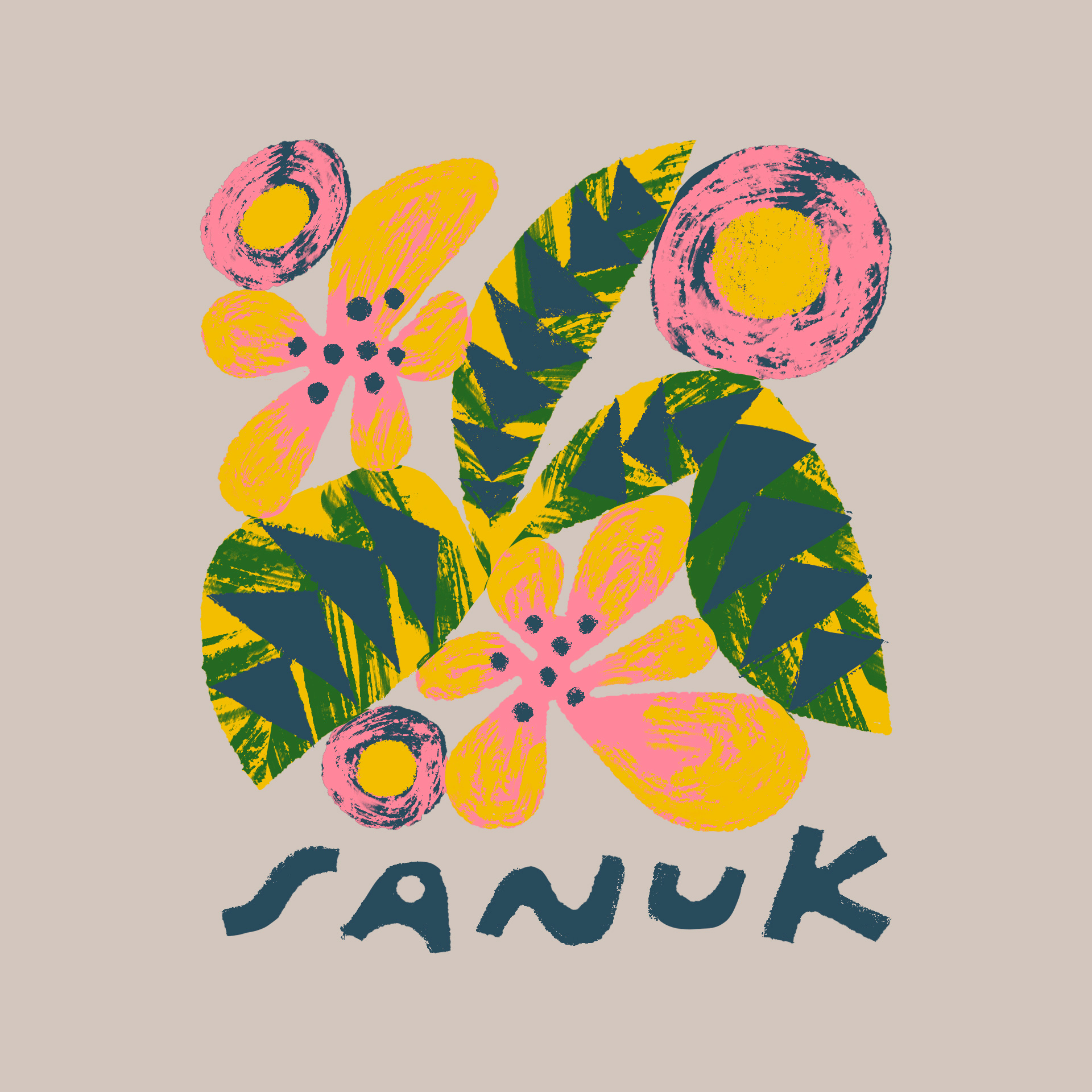 sanuk flowers merch illustration