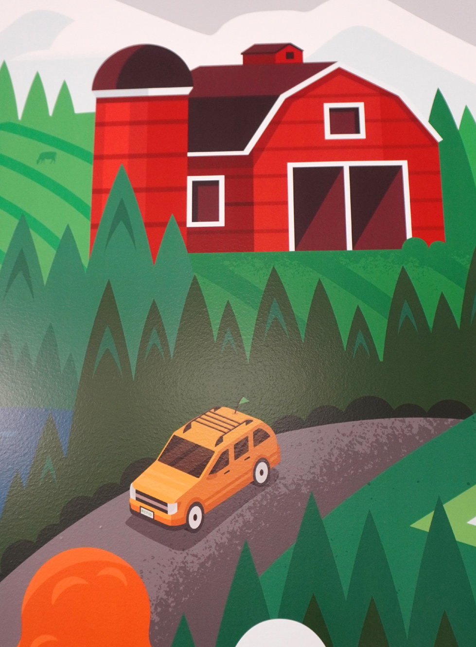 timbers mural illustration close up