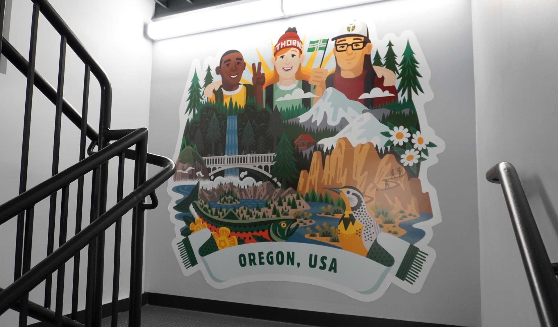 timbers photo of installed mural