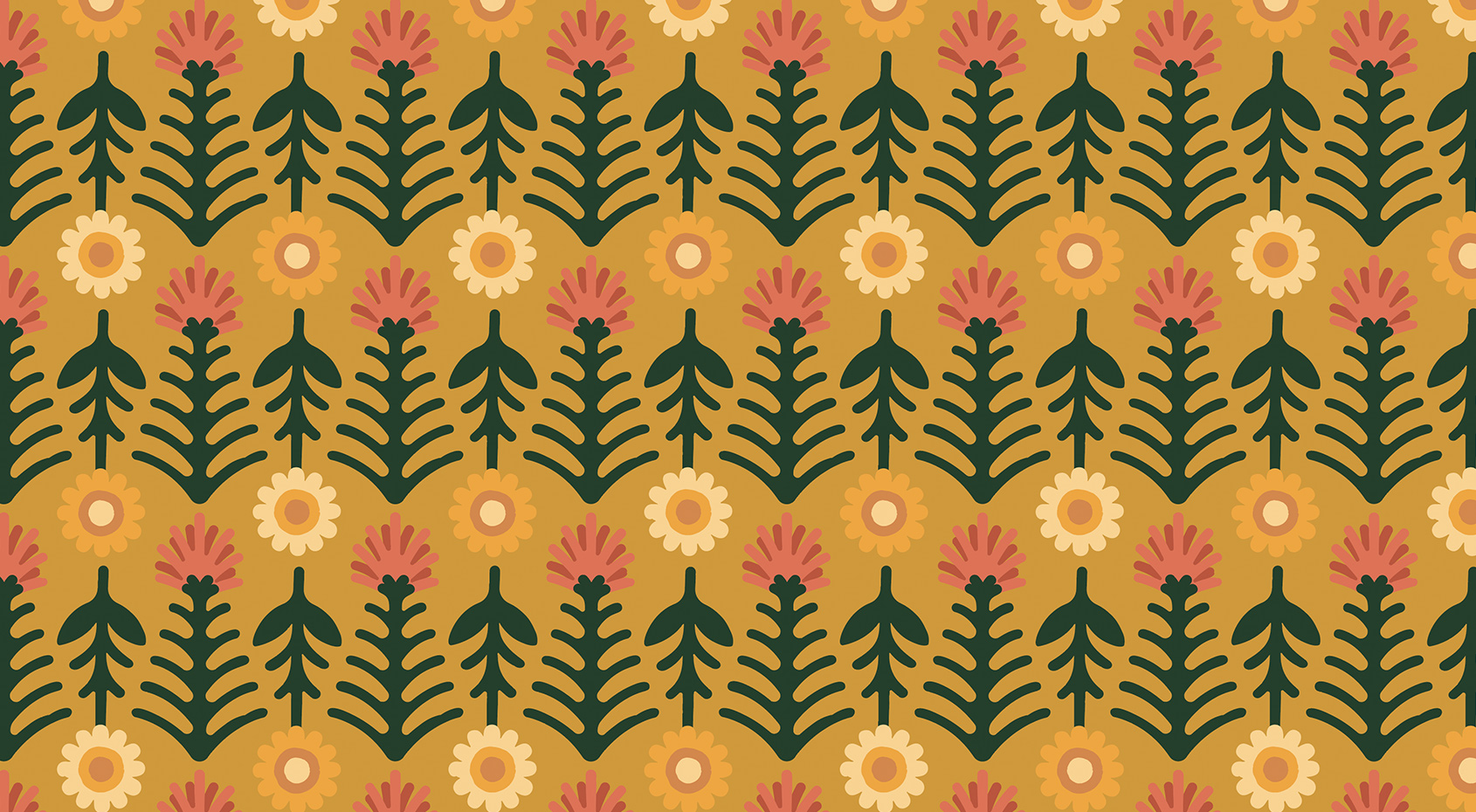 Wildflower illustrated pattern