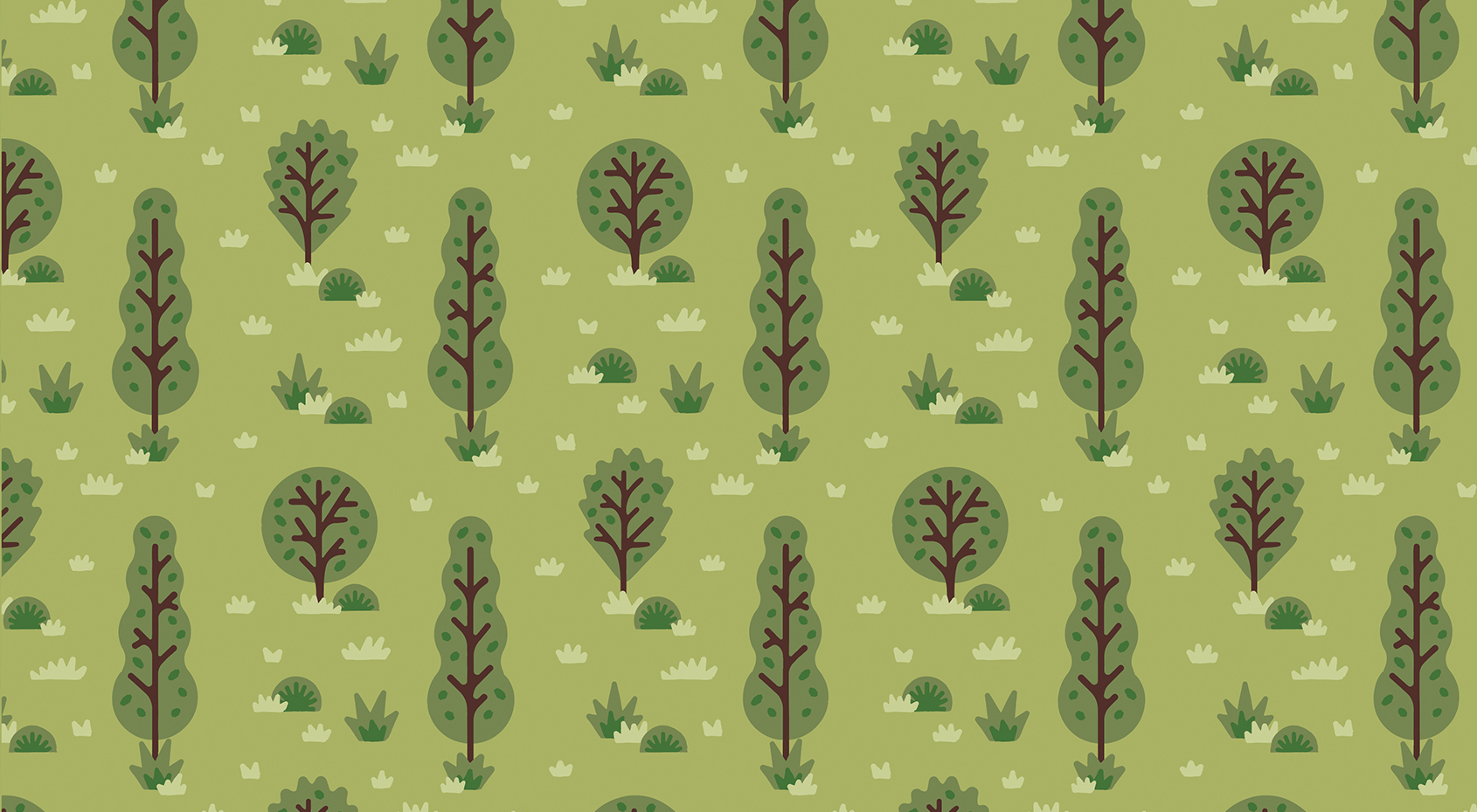 Trees illustrated pattern