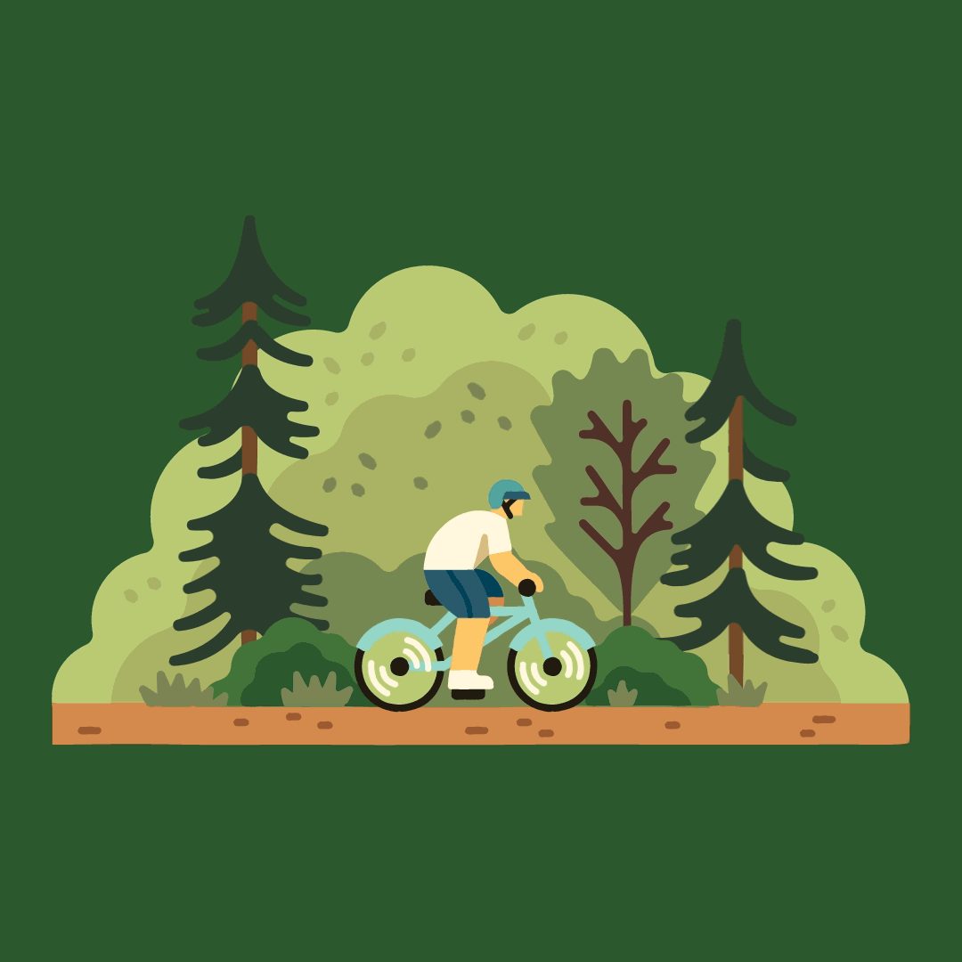 Oregon Parks and Rec Department biking animation