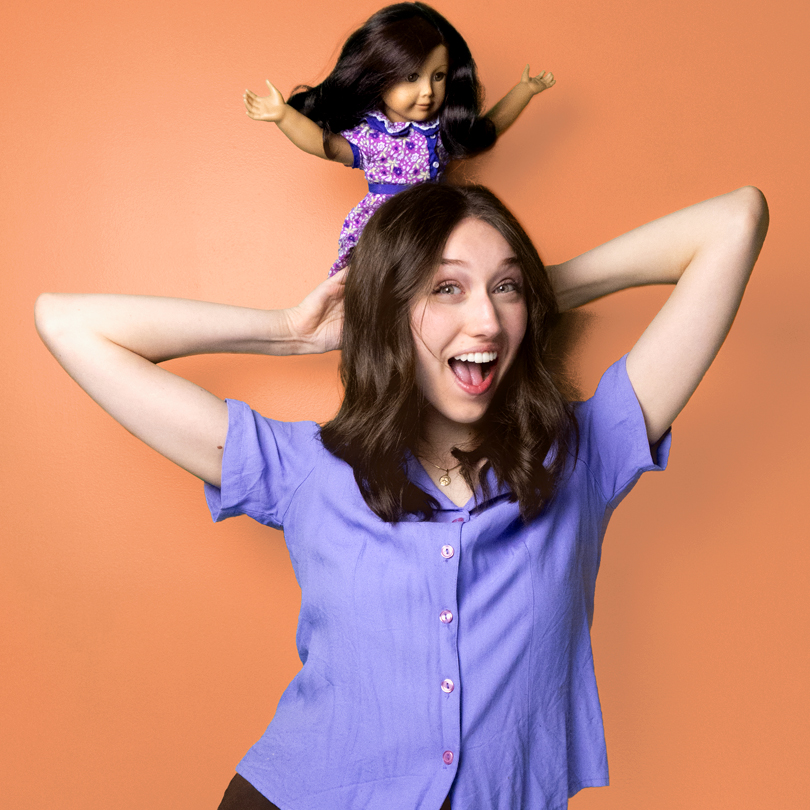 Anna Kienberger with her American Girl Doll